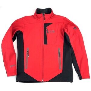 Mountain Hardwear Windstopper Tech Fleece Soft Shell Jacket Mens M Red